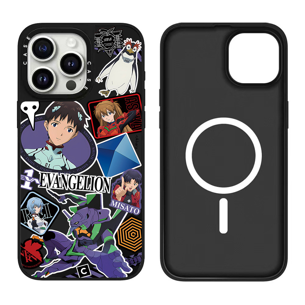 Pretty 2026 ใหม่ Mirror Neon Genesis Evangelion พร้อมเคสแม่เหล็กสําหรับ iPhone 17 16 15 14 13 12 11 Pro Max Plus กรณีกันกระแทกปกแข็ง