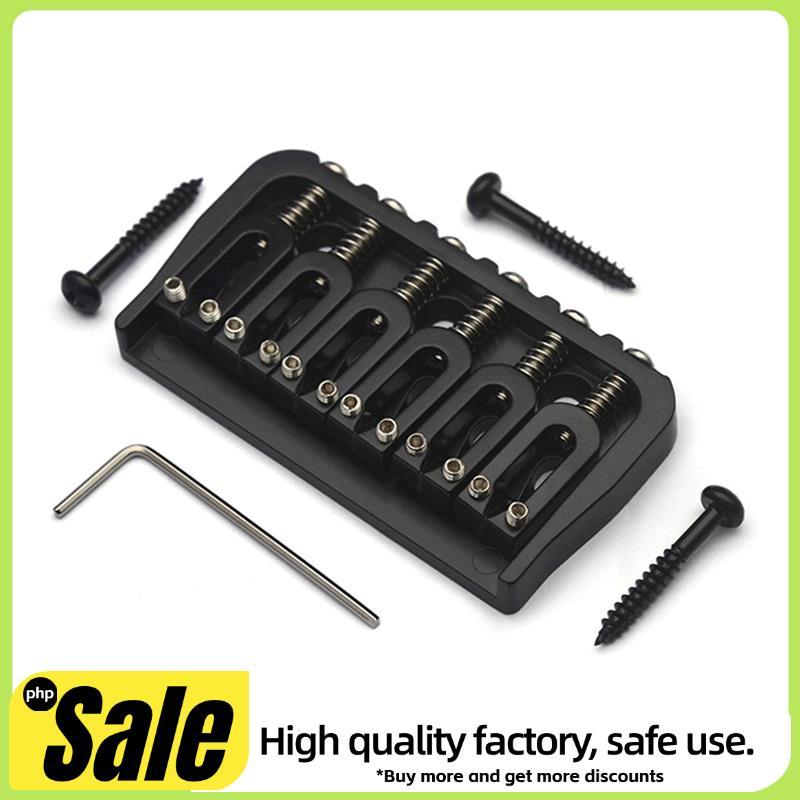 6-String Guitar Fix Bridge 72.8 อุปกรณ์ตัวถังสะพานคงที่แผ่นวาดโลหะผสม String Bridge สีดํา