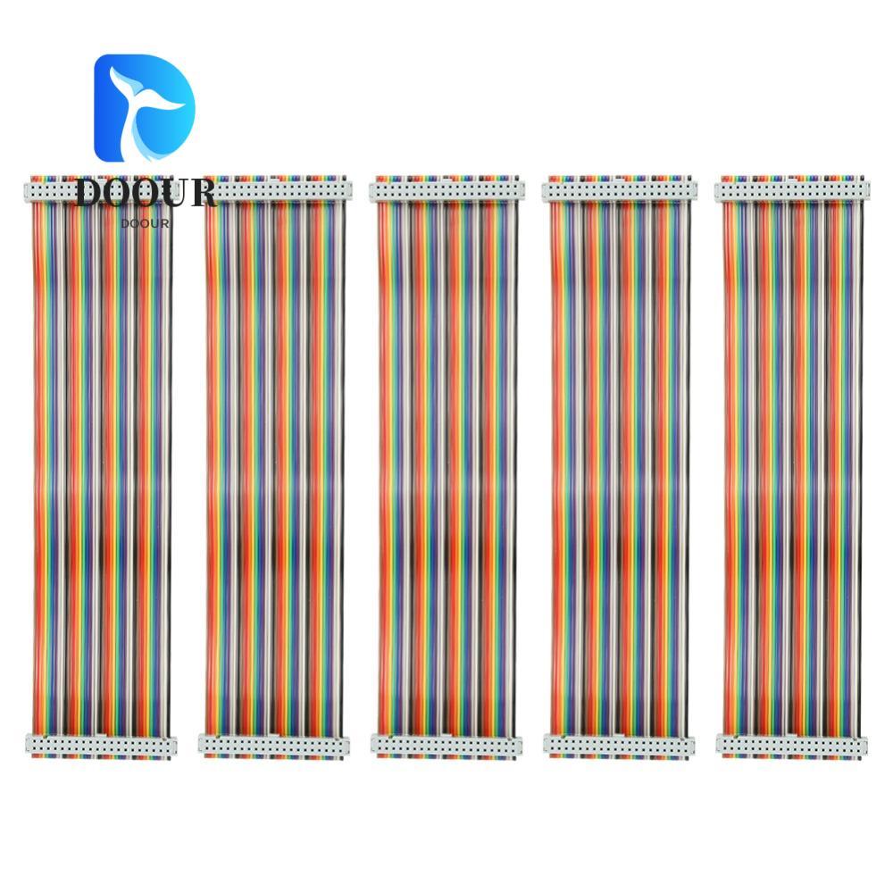 DOOUR 5PCS GPIO สาย, 20 ซม.40pin หญิงหญิงสาย,ปฏิบัติหญิงหญิงหญิงยืดหยุ่นสําหรับ Raspberry Pi สายอุปก