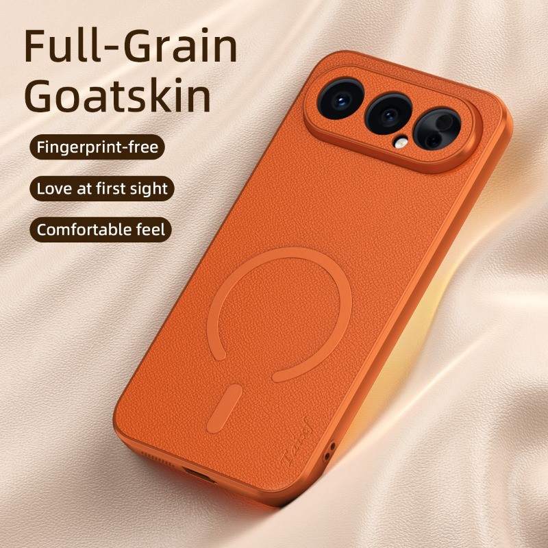 Goatskin กรณีแม่เหล็กในตัวสําหรับ Honor 500 500Pro ไร้สายชาร์จกันกระแทกปกหลังสําหรับ Honor 500 Pro เปลือกโทรศัพท์ ราคา ถูกที่สุด ดีลบีเคเค แกลเลอรีภาพที่ 2
