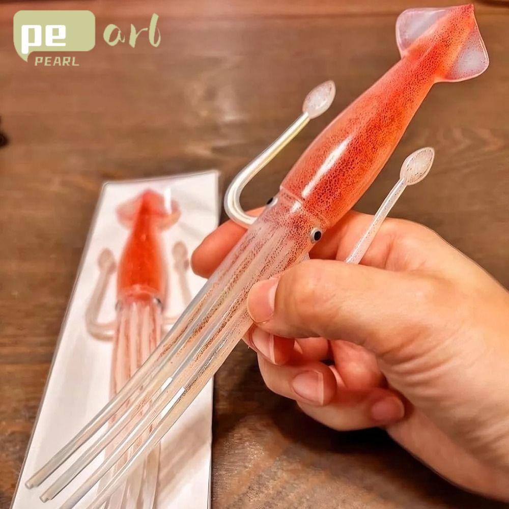 PEARLTH Octopus Noodle Fork, 3-in-1 Squid-Shaped Food Picks, Creative Heat-Resistant Portable Cookin