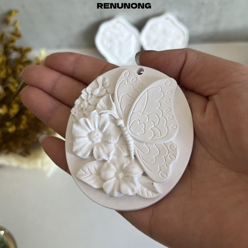 RENUNONG Resin Mould, DIY Flower/Butterfly Flower Silicone Wax Tablets Molds Plaster