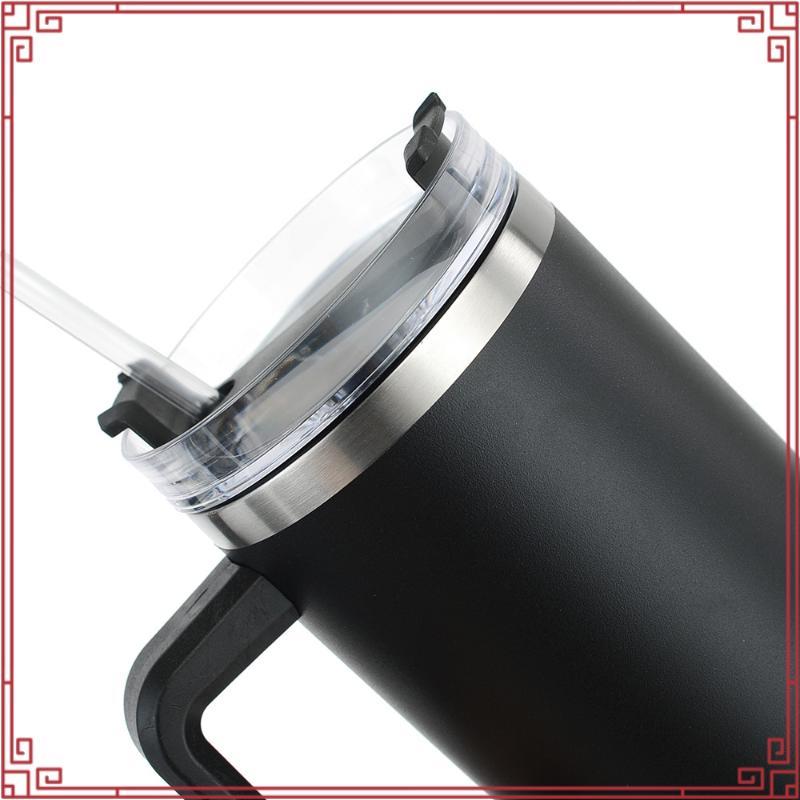 TORA แก้วเก็บความเย็น สแตนเลส 304 ขนาด 900 มล. มีหลอดดูด พร้อมหูจับ แก้วสแตนเลส แก้วน้ำเก็บความเย็น