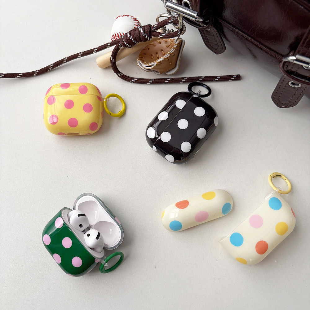 Contrast สีสัน Polka Dot หูฟังสําหรับ Airpods 4 Pro3 หูฟังนุ่มสําหรับ Airpods Pro 1 2 3 รุ่นกล่องชาร์จ