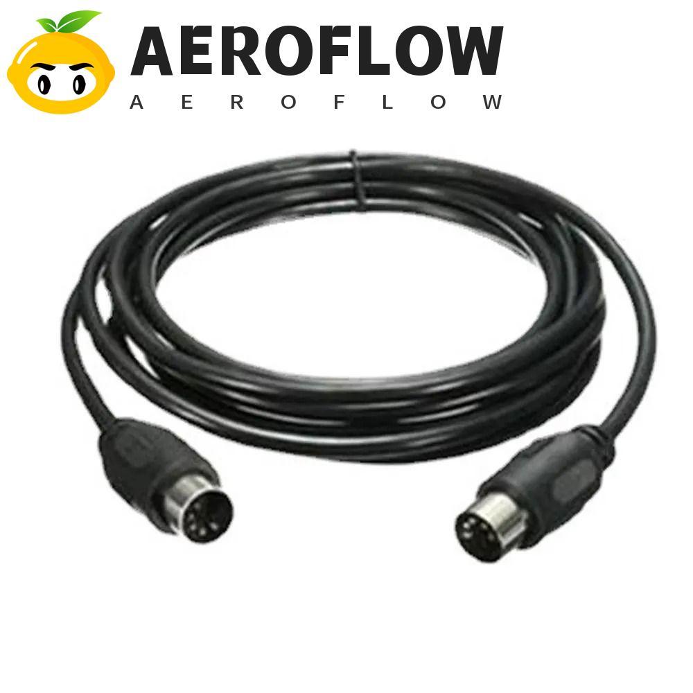 AEROFLOW MIDI สาย, 5-Pin DIN ปลั๊กหลายความยาว MIDI สายต่อ, สีดําชายชายชายทองแดงเกียร์เพลง Din-5pin M