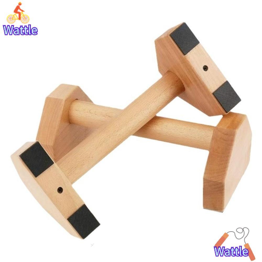 WATTLE คู่ Push Up Bars, ด้ามไม้ 30 ซม.ความยาว Push-up Stand, อุปกรณ์ออกกําลังกายแบบพกพา Anti-Slip ฐ