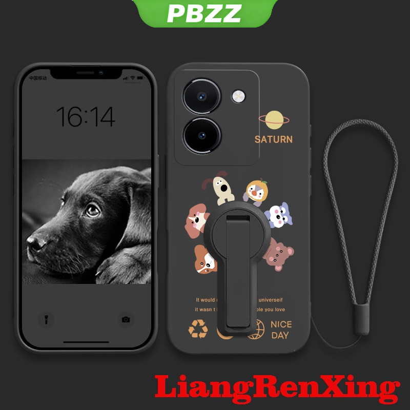 PBZZ FOR เคส Case สำหรับ VIVO Y36 4g VIVO y27s VIVO Y36 5g 2023 โทรศัพท์ปลอก softcase ซิลิโคนเหลวป้องกันกันกระแทกปกการออกแบบใหม่ความงามกับผู้ถือสัตว์การประชุม YTDWXZ01