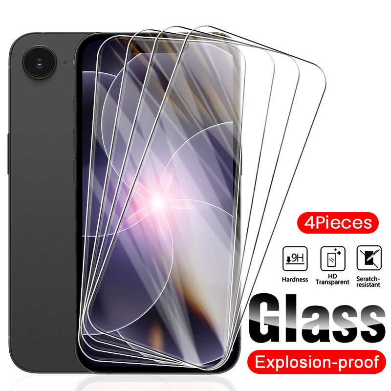 4 ชิ้นป้องกันหน้าจอสําหรับ iPhone 17e ป้องกันกระจกนิรภัยบน Iphone17e 16e SE4 ฟิล์มบน i โทรศัพท์ iPho