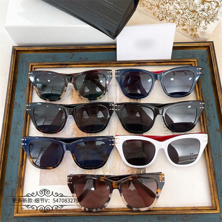 5AIN D**R CD Cat-eye sunglasses Influencer-style large-frame acetate sunglasses for women signature 