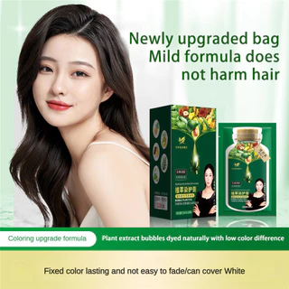 ซื้อ 10 แถม 10!!​​​​สีย้อมผมสมุนไพรบำรุงเส้นผม/ ​​โฟมสีย้อมผมแบบฟองอากาศ/สีย้อมผมสมุนไพรสำหรับชาย-หญิง