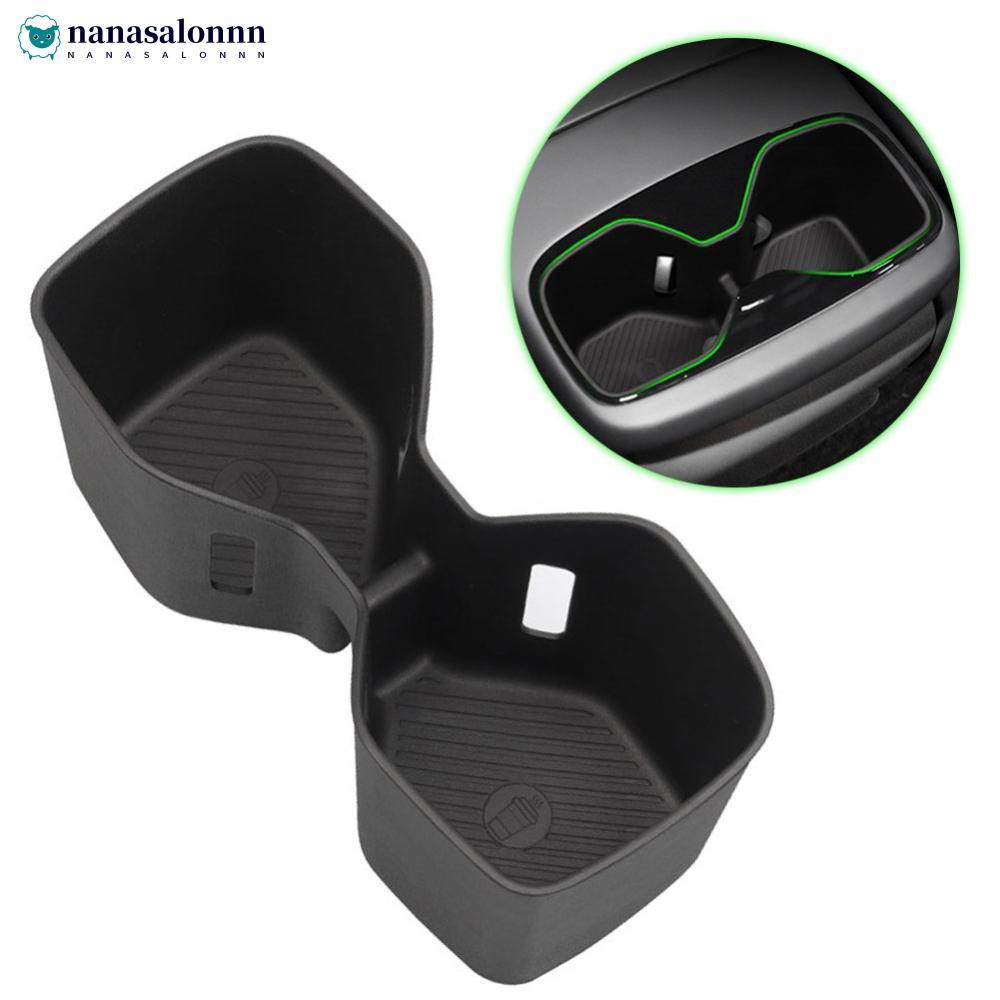 NANASALONNN ภายในรถ Armrest Storage ด้านหลัง TPE ที่วางแก้วถาดกล่องสําหรับ Kia EV9 2024-2025 อุปกรณ์