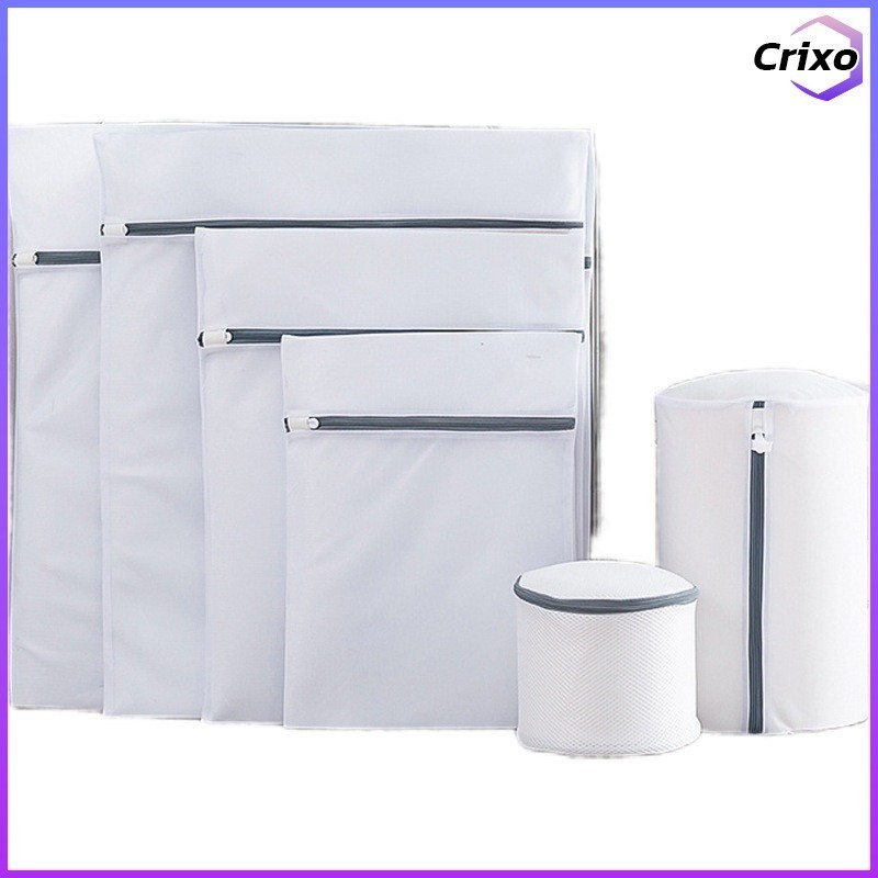 Crixo ถถุงตาข่ายซักผ้า หลายไซส์ แบบสี่เหลี่ยม/กลมรี ถนอมผ้า ใช้ซักชุดชั้นในในเครื่อง ปลอดภัย ราคา ถูกที่สุด ดีลบีเคเค แกลเลอรีภาพที่ 6