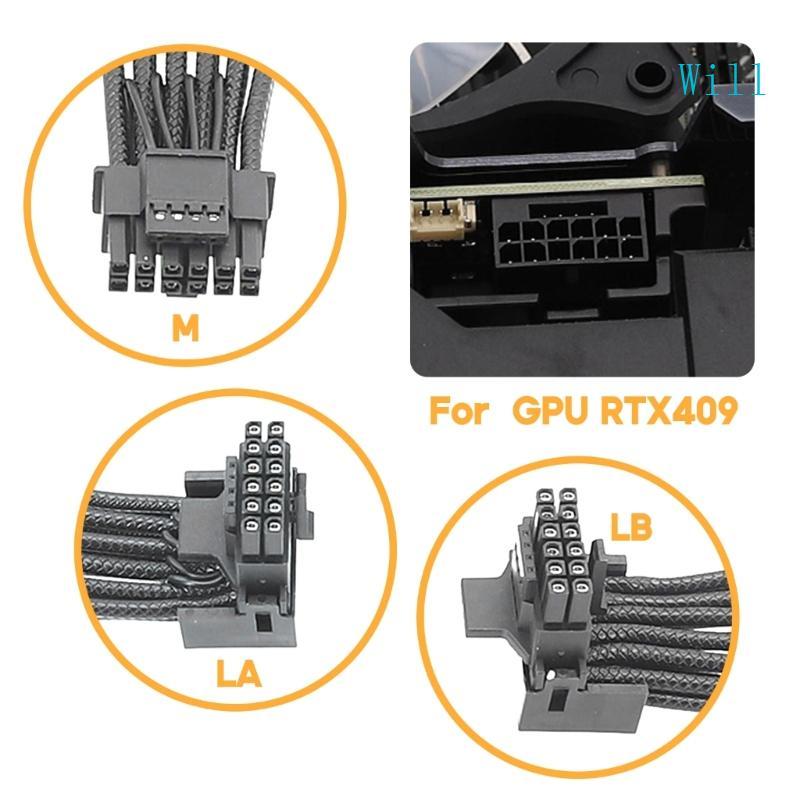 จะแหล่งจ่ายไฟ 8pin อะแดปเตอร์สาย 3x8pin 4x8Pin ถึง 16Pin 12+4 สําหรับ RTX4090 RTX4080