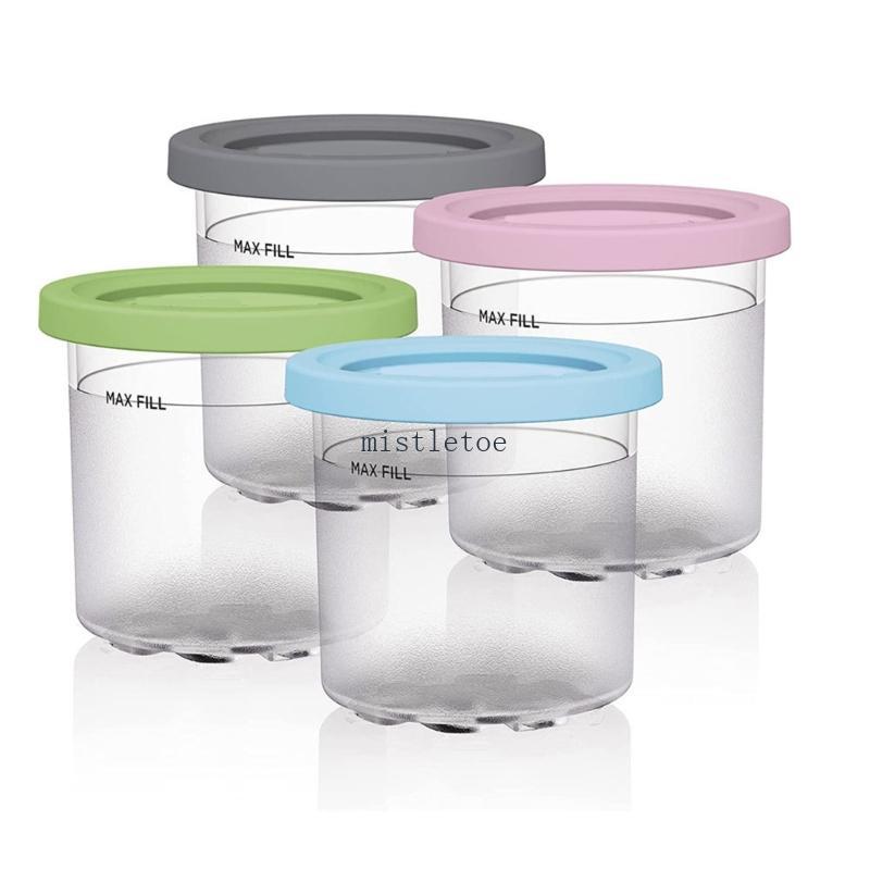 MIS ครีมถังเก็บไอศกรีม Pints Cup Fit สําหรับ NINJA- CREAMI NC299AMZ NC300s