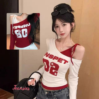 เสื้อยืดผู้หญิงเปิดไหล่ ทรงครอป แฟชั่นสุดฮิต