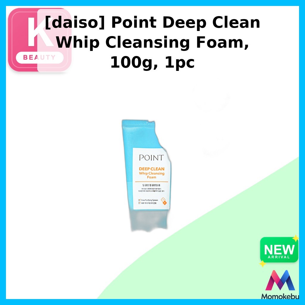 [daiso] โฟมล้างหน้า Point Deep Clean Whip 100g, 1 ชิ้น / โฟมล้างหน้าเกาหลี / Deep Clean / ของแท้ 100