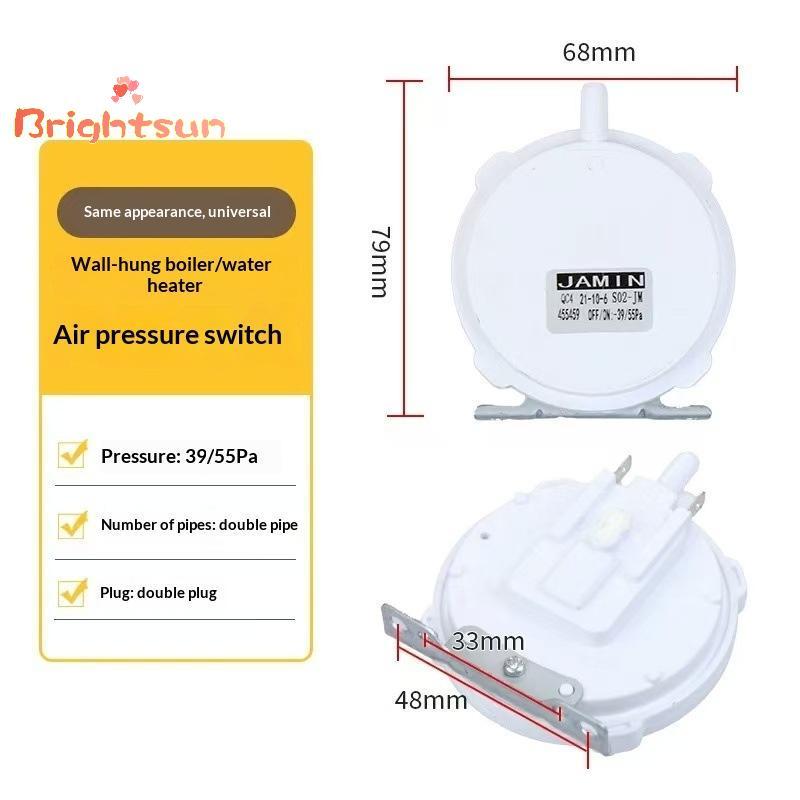 [BT-t] 1 ชิ้นเปลี่ยนส่วน Wall Hung Boiler สวิตช์ความดันอากาศสําหรับใช้ในบ้านใช้งานร่วมกับแก๊สธรรมชาต