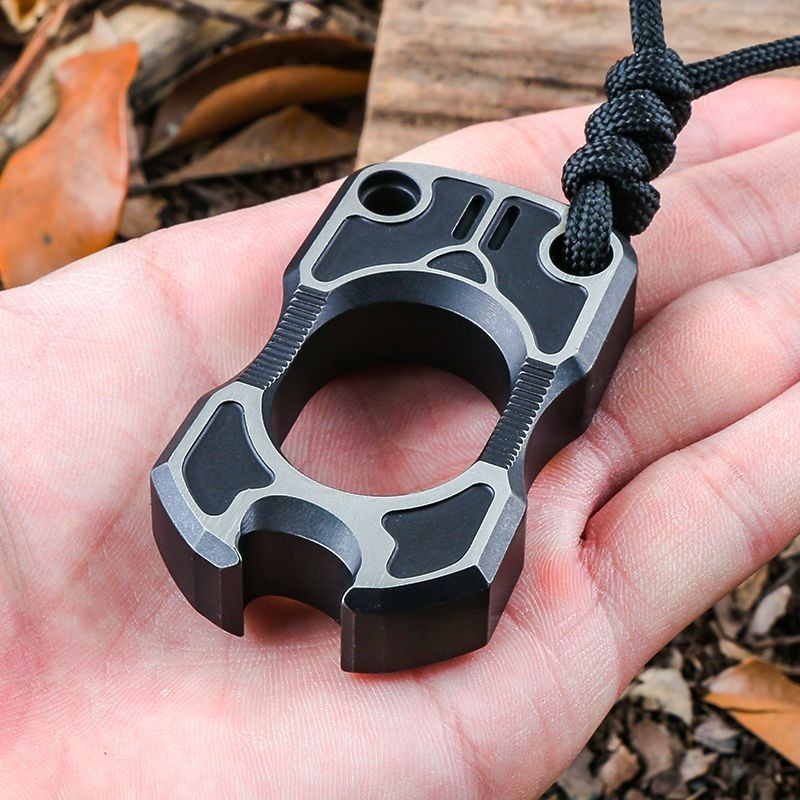 Dicole Bullfighting Finger Tiger Titanium Alloy Defense Ring Self-Defense Finger Buckle แบบพกพา EDC 