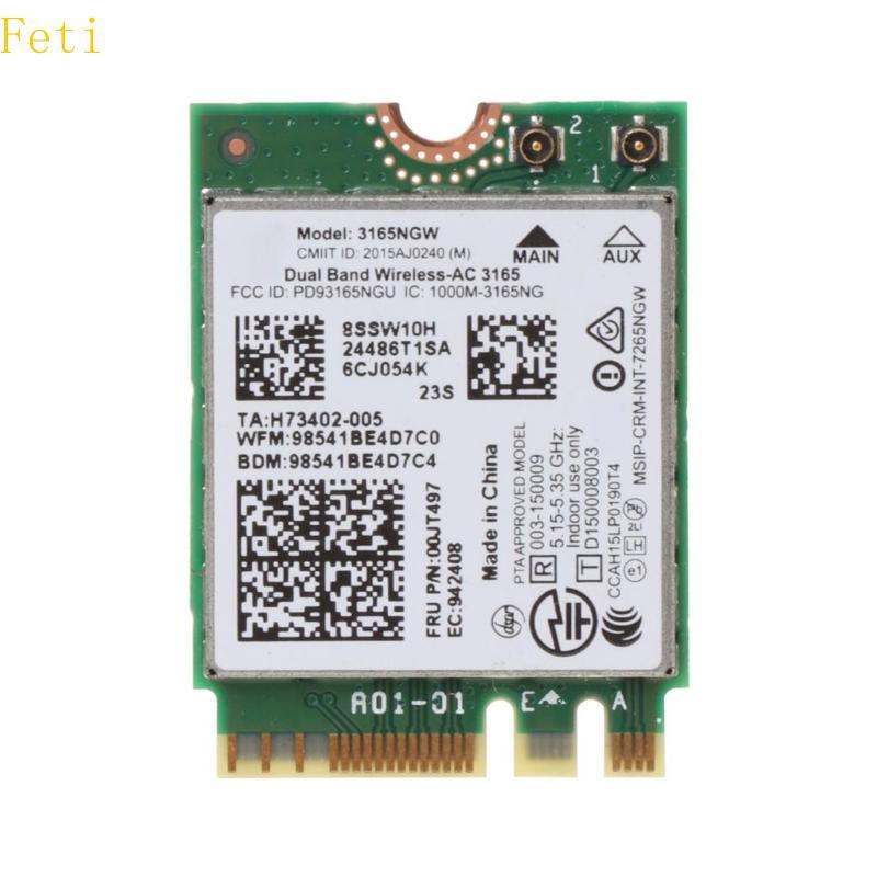 Feti Wireless-AC Card 2 4G 5G 3165NGW Wifi Card BT-เข้ากันได้กับ 4 0 สําหรับ