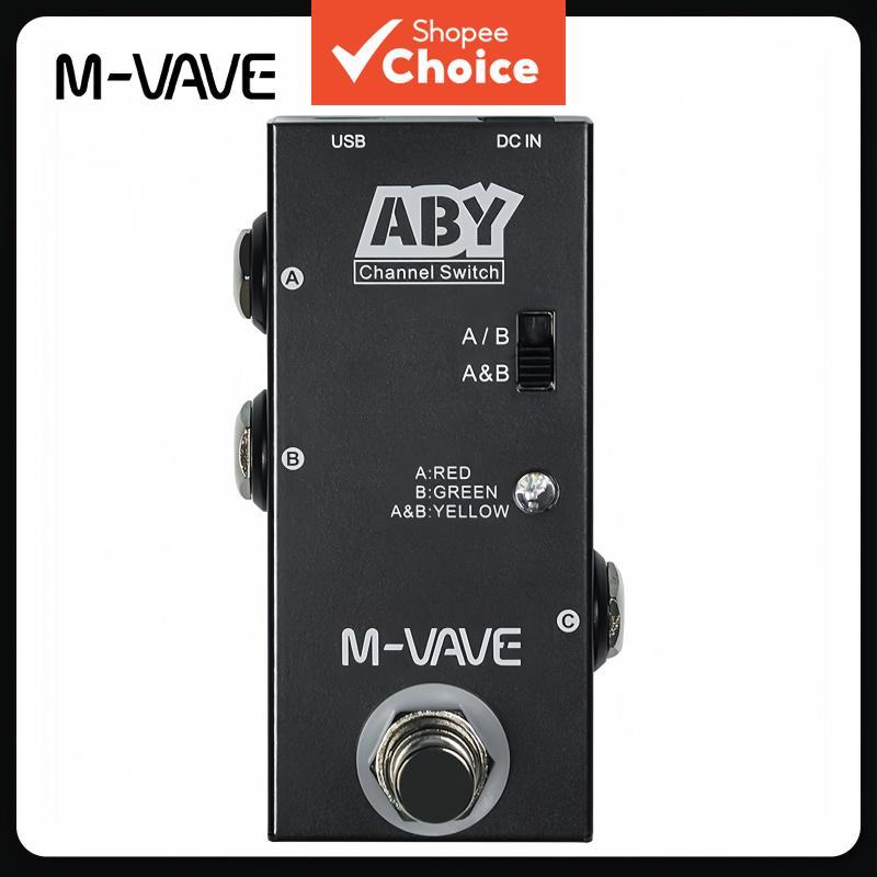 M-VAVE ABY สวิตช์เลือกสัญญาณ AB สวิตช์เอฟเฟคกีต้าร์ขนาดเล็ก True Bypass สวิตช์ AB สําหรับเบสไฟฟ้าและเครื่องสาย