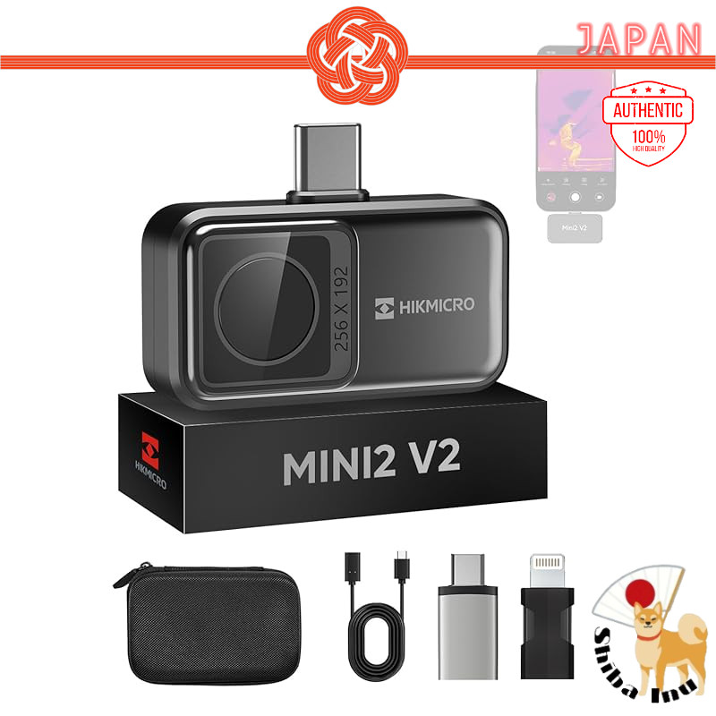 HIKMICRO Mini2 V2 thermal camera: 256×192 IR, SuperIR, 50° FOV, USB‑C/Lightning, 25Hz, no battery