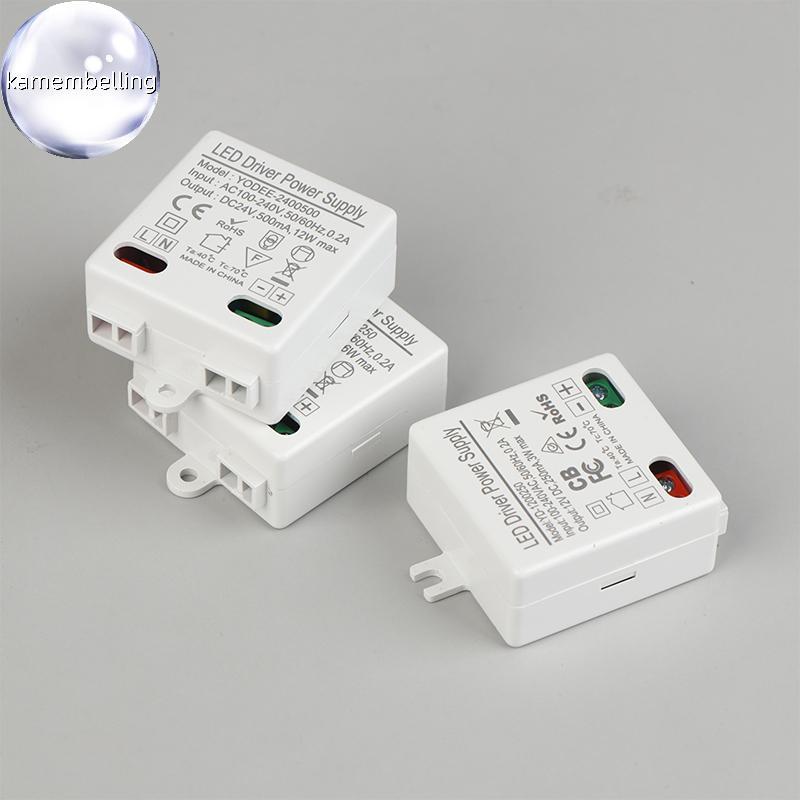 Komembelling DC12V 24V แหล่งจ่ายไฟแรงดันไฟฟ้าคงที่การสลับ 3W 6W 12W LED Transformer 250 500mA 600 83