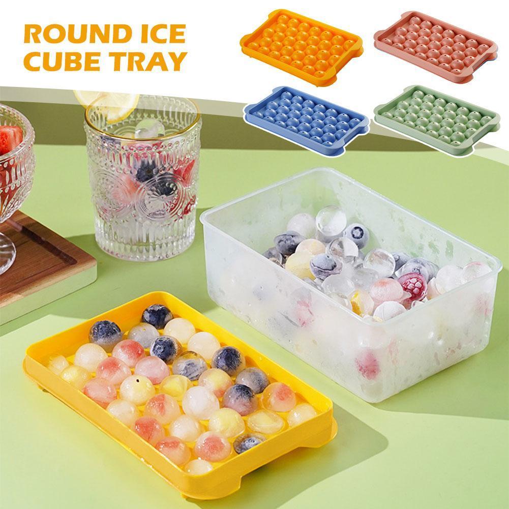 33-ตาราง ICE CUBE แม่พิมพ์ ICE CUBE ถาดกล่องน้ําแข็งทรงกลม Cube ICE แม่พิมพ์แช่แข็ง Non-ซิลิโคน ICE 
