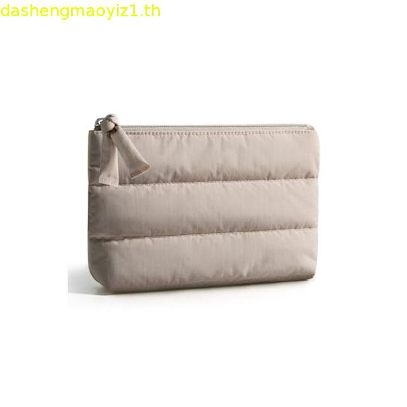 BAGSMART กระเป๋าแต่งหน้าขนาดเล็ก, กระเป๋าเครื่องสําอางแบบพกพาพองพร้อมซิปเสน่ห์, กระเป๋าเดินทางกันน้ํ