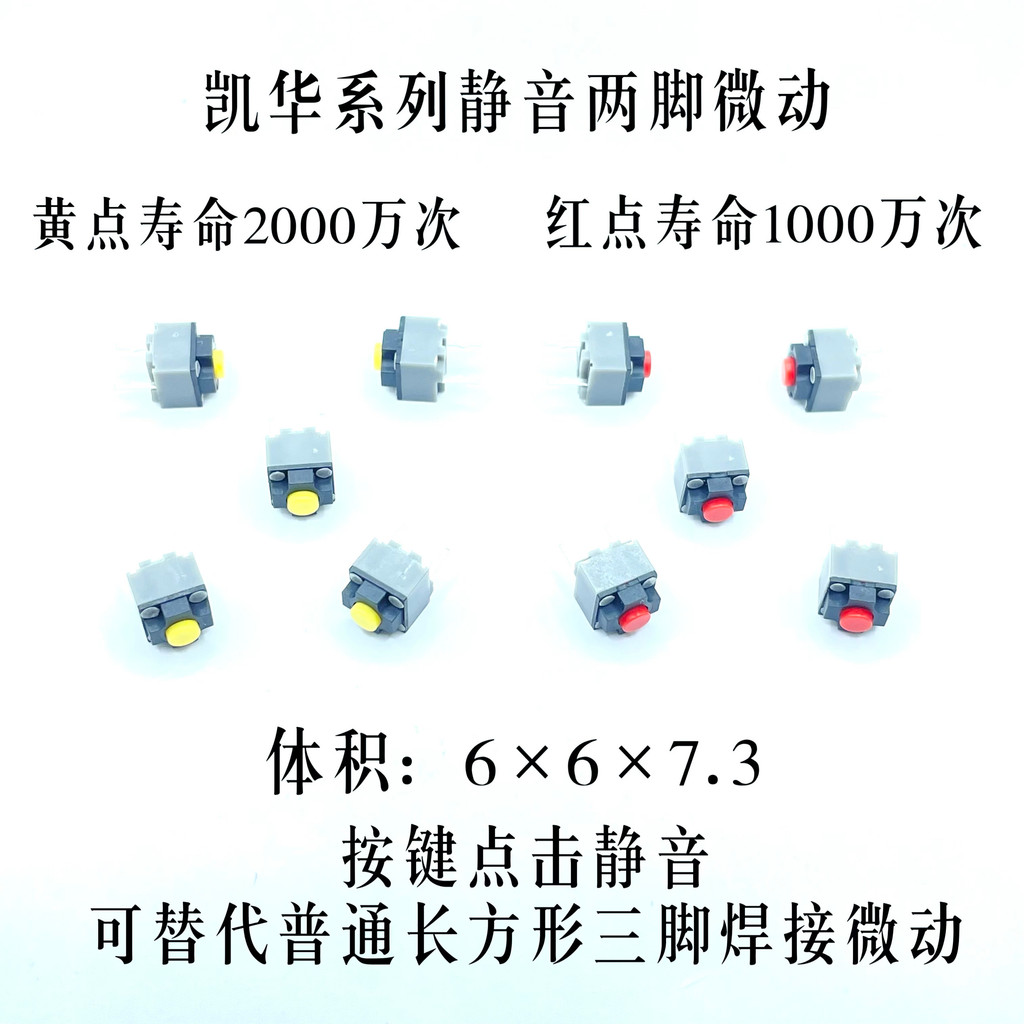 Kailh Mouse Silent Square Micro Switch Razer Logitech M330 M220 ปุ่มสากลเงียบ