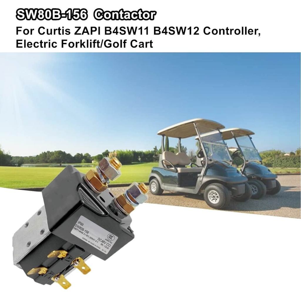 SW80B-156 คอนแทคเตอร์, 48V 125A สําหรับ Curtis ZAPI B4SW11 B4SW12 คอนโทรลเลอร์, รถยกไฟฟ้า/กอล์ฟโซลิน