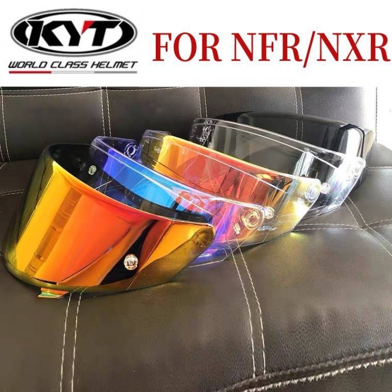 Kyt NFR Iridium Visor Lens Revo Fit Lens สําหรับหมวกกันน็อค KYT NFR แว่นตารถจักรยานยนต์, แว่นตาขี่