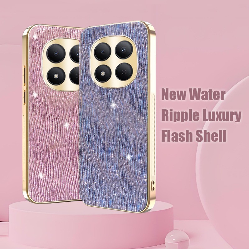 ปลอกสําหรับ Xiaomi Redmi หมายเหตุ 11 12 13 14 15 Pro Plus 15C 14C A3 ชุบ Glitter กล้องเลนส์ป้องกันกันกระแทกฝาครอบ
