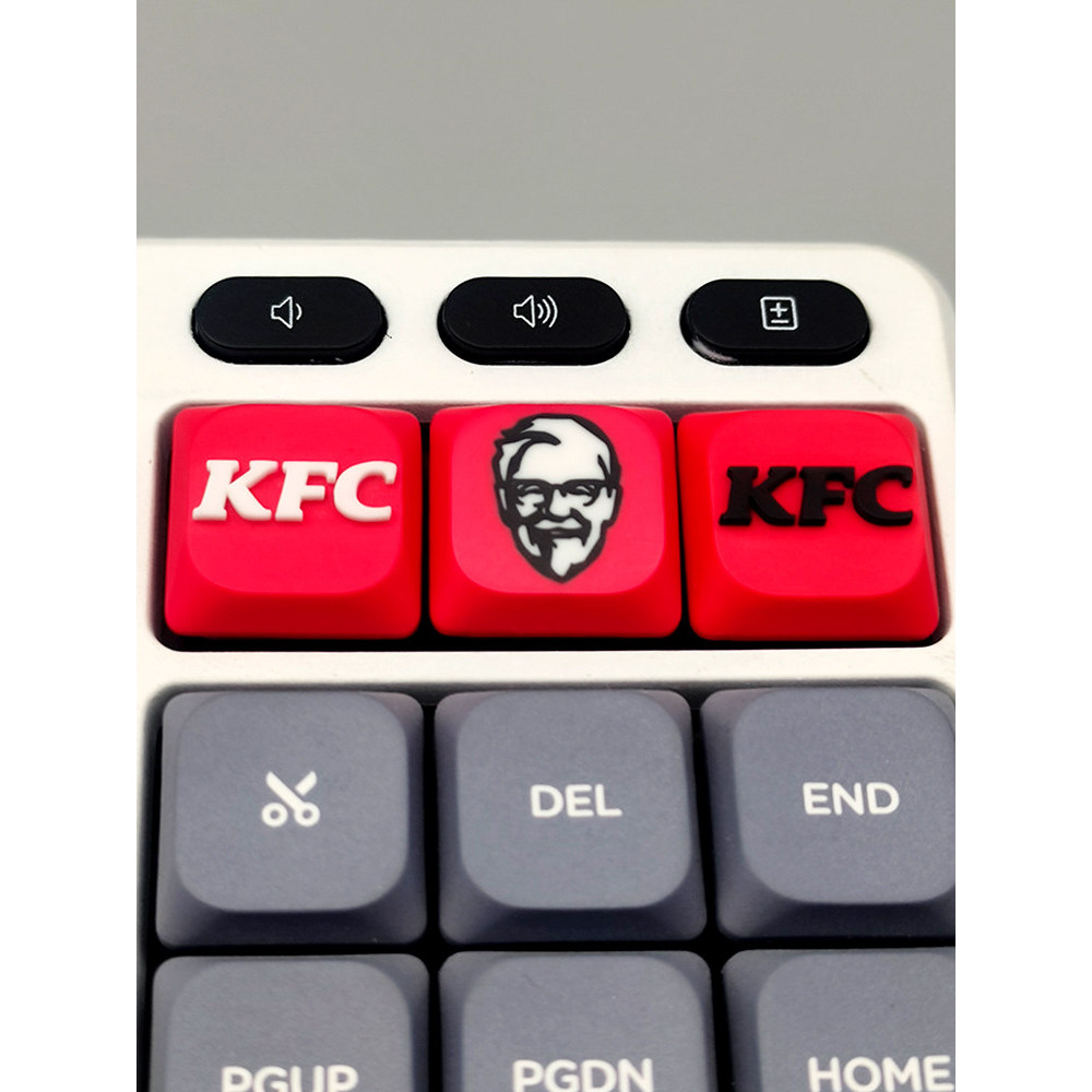 คีย์แคป คีย์แคปไทย [KT] แกนต่ํา KFC Ken Old Man เปิดผักเรซินทําด้วยมือคีย์บอร์ดกลสร้างสรรค์แกนข้ามปุ