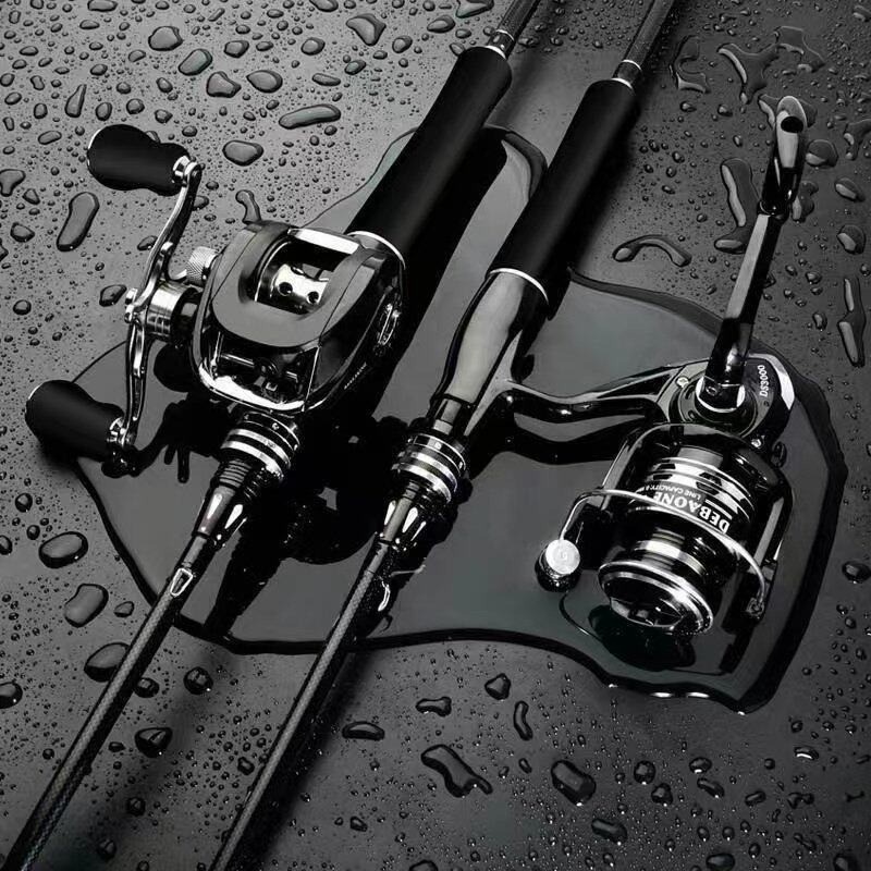 ชุดคันเบ็ด SHIMANO ตกปลาทะเล เหวี่ยงไกล คาร์บอน พร้อมรอกแบบสปินและรอกเบทแคส