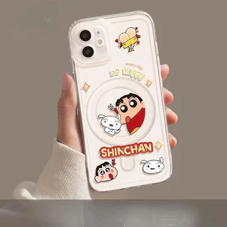 เคสโทรศัพท์แม่เหล็ก ลายเครยอนชินจัง ใช้ได้กับ iPhone17/16/15/14ProMax/13Pro/12/11คุณภาพสูง ป้องกันการตกกระแทกได้ดีเยี่ยม