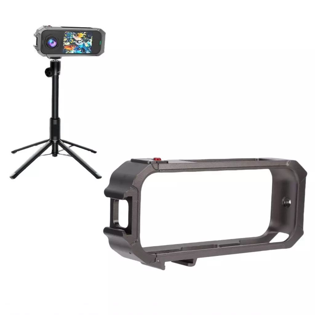 กรงป้องกันกล้อง Insta360 X4 พร้อม Dual Cold Shoe Mount