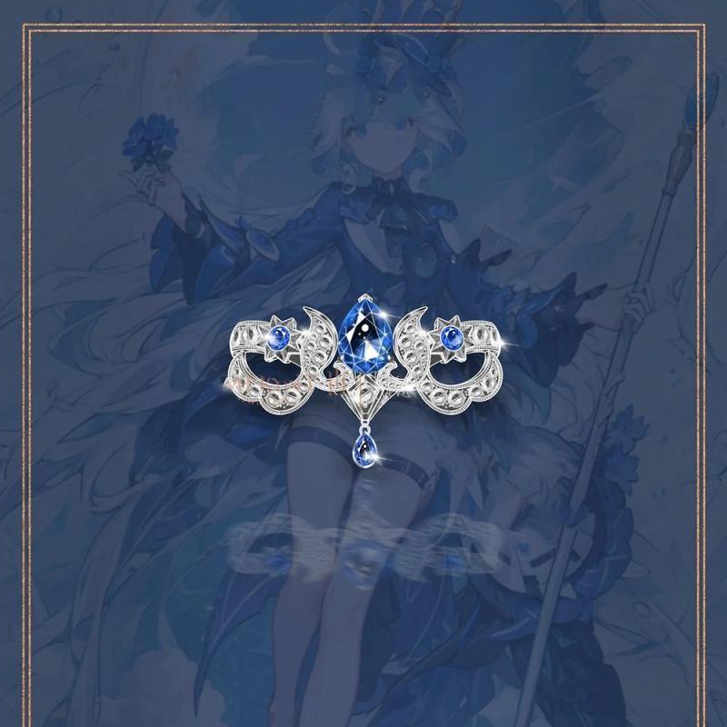 แหวน.Cosplay Furina จาก Genshin Impact พัดลมและเครื่องประดับ Impression ftfe