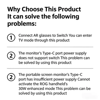 ฮับเกมพกพา 2 in 1 USB-C รองรับ 8K type-c, PD100W สําหรับ Switch/OLED Pro/Air AR Glasses และโทรศัพท์มือถือหรือแท็บเล็ต Android อะแดปเตอร์