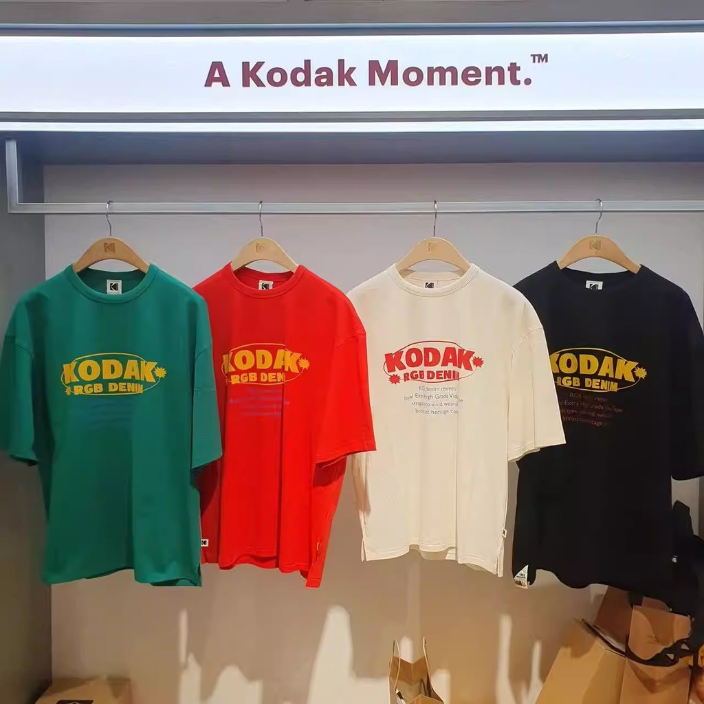 KODAK KODAK Front Letter Print Short Sleeve Simple Casual T-Shirt Fashion