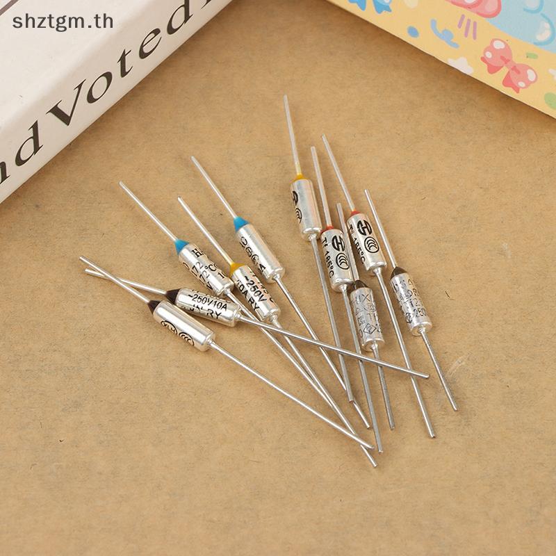 SHZTGM 10 ชิ้น 142°-216°C 10A/15A 250V ฟิวส์ความร้อนโลหะสําหรับหม้อหุงข้าว TH