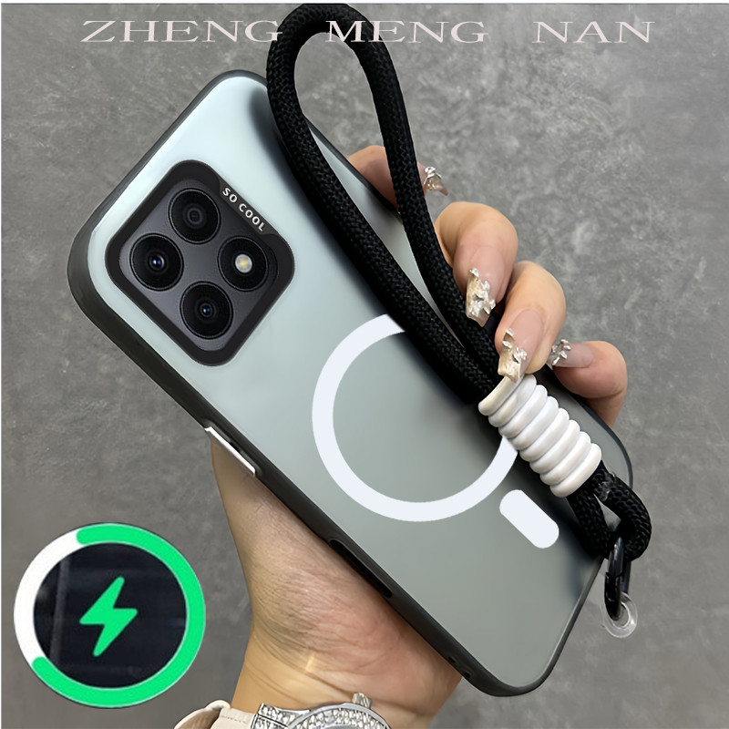 เหมาะสําหรับ honor X8A X8B X8C X6B X5C X5C PLUS X6C X7D เคสโทรศัพท์สําหรับ silver matte รูขนาดใหญ่สี