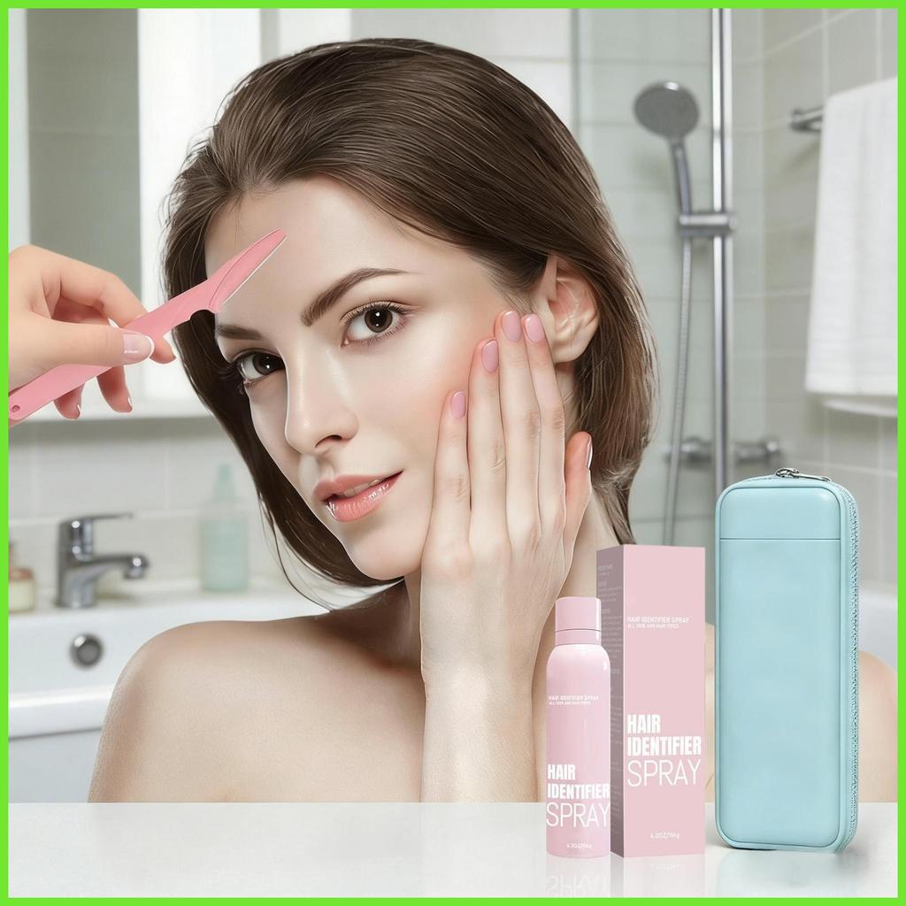 Hair Identifying Spray 114g Soothing Mist Face Hair Spray สําหรับผู้หญิงโกนหนวด Fine Fuzz Stubble Al