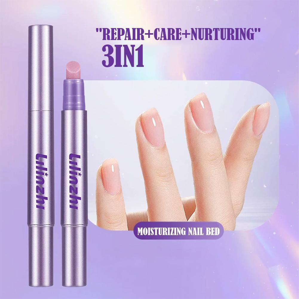 3-in-1 Nail Care Essence ปากกาขัดผิวดูแลอย่างอ่อนโยนสําหรับเล็บเปราะที่ละเอียดอ่อนและส่งเสริมการ Q6z