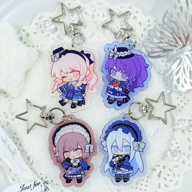 Project Sekai PJSK อะคริลิค Chibi Nightcord ที่ 25:00 Mizuki Mafuyu Kanade Ena พวงกุญแจสําหรับแขวนกร