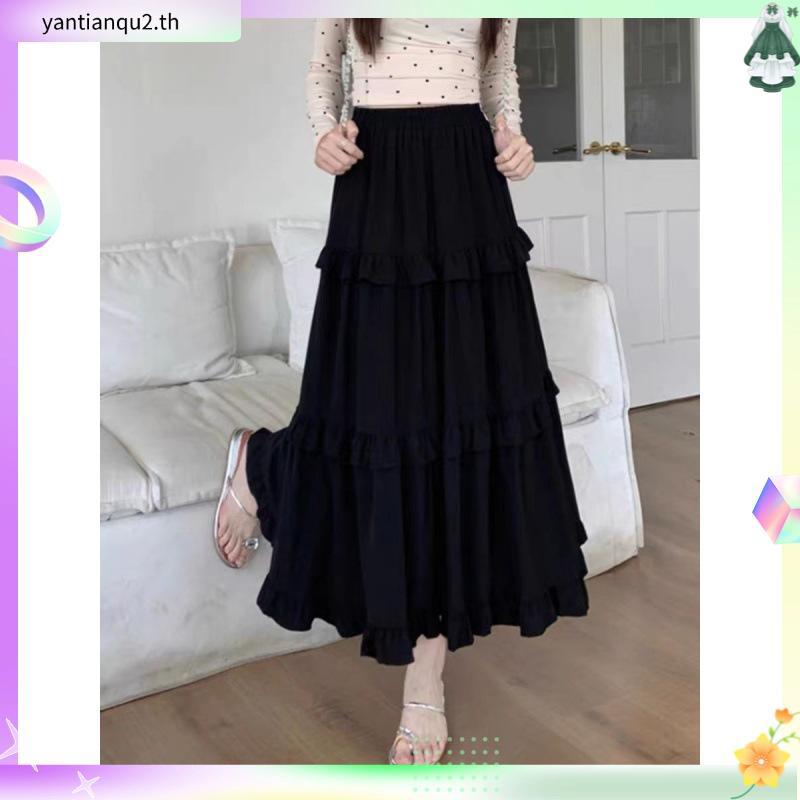 Bella skirt - ana shop งานกระโปรงระบายพริ้วผ้าชีฟอง🪞✨