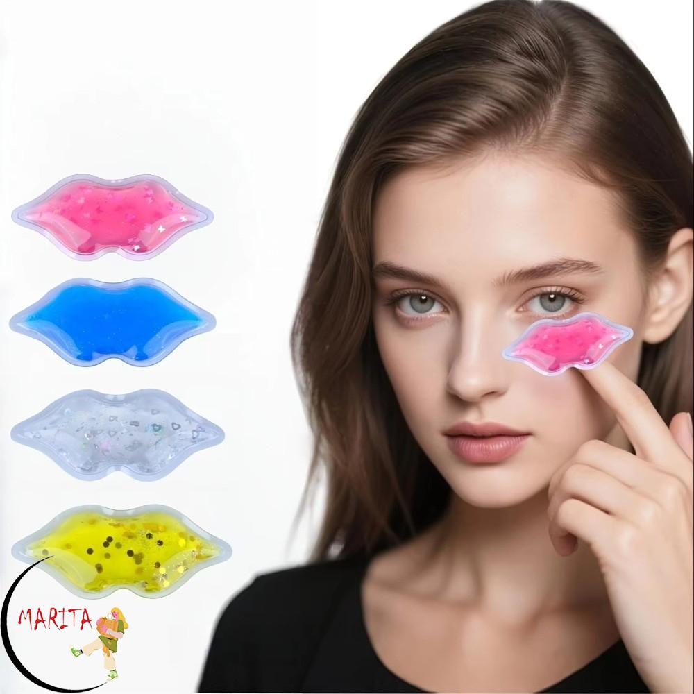 MARITA 5 ชิ้น Lip Ice Pack, ยืดหยุ่นลดบวม Eye Ice Pack, Anti-Aging ช่วยลดความเจ็บปวดเจลแบบใช้ซ้ําได้