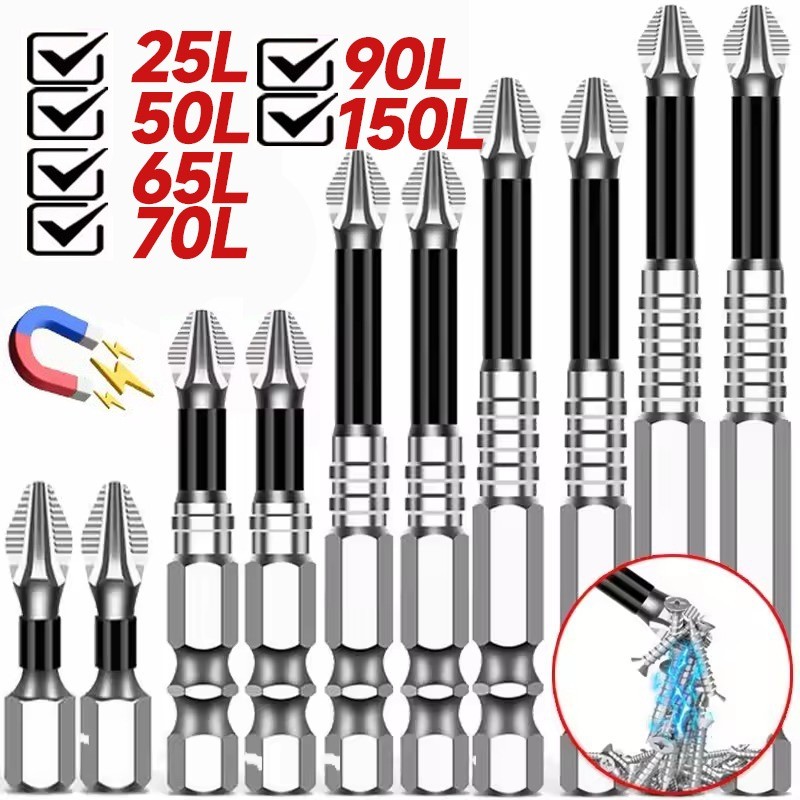 1/4/6 ชิ้น K5 PH2 Cross Anti Slip ไขควง Bits