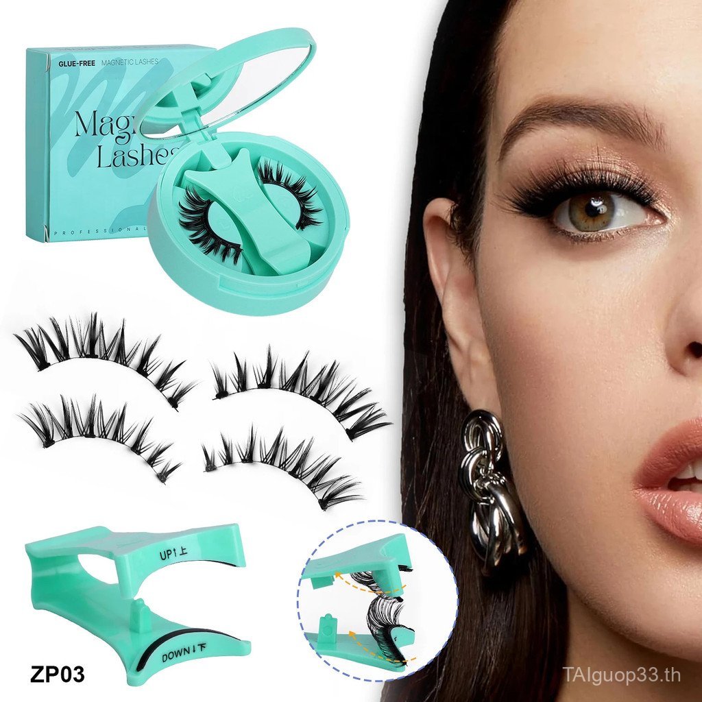 Custom Logo Black Invisible Magnetic Eyelashes Set for 3d Magnetic Eyelashes With Applicator Luxury 