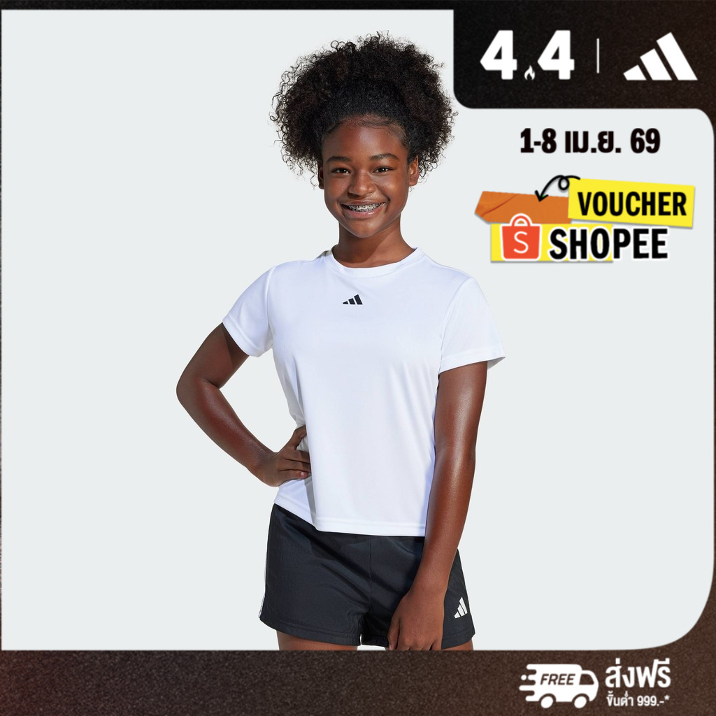 adidas Lifestyle & Gym & Training Train Essentials Regular Fit Logo Training Tee Kids Women White JJ