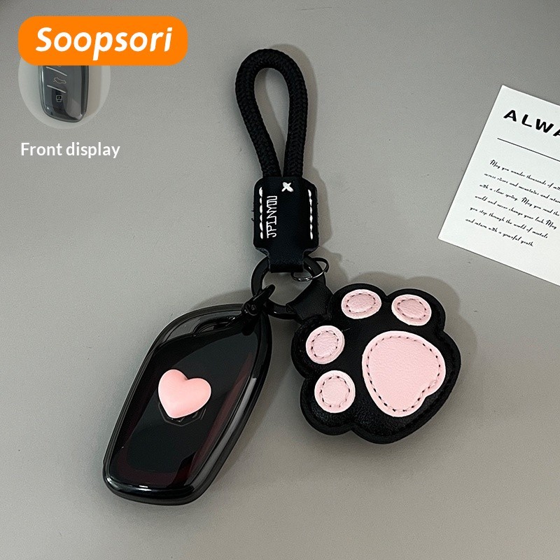 Soopsori ฝาครอบกุญแจรีโมทสําหรับ MG 4/MG 5/HS/VS/ES/ZS/EV/IM6 พร้อมเคสกุญแจและพวงกุญแจรถยนต์